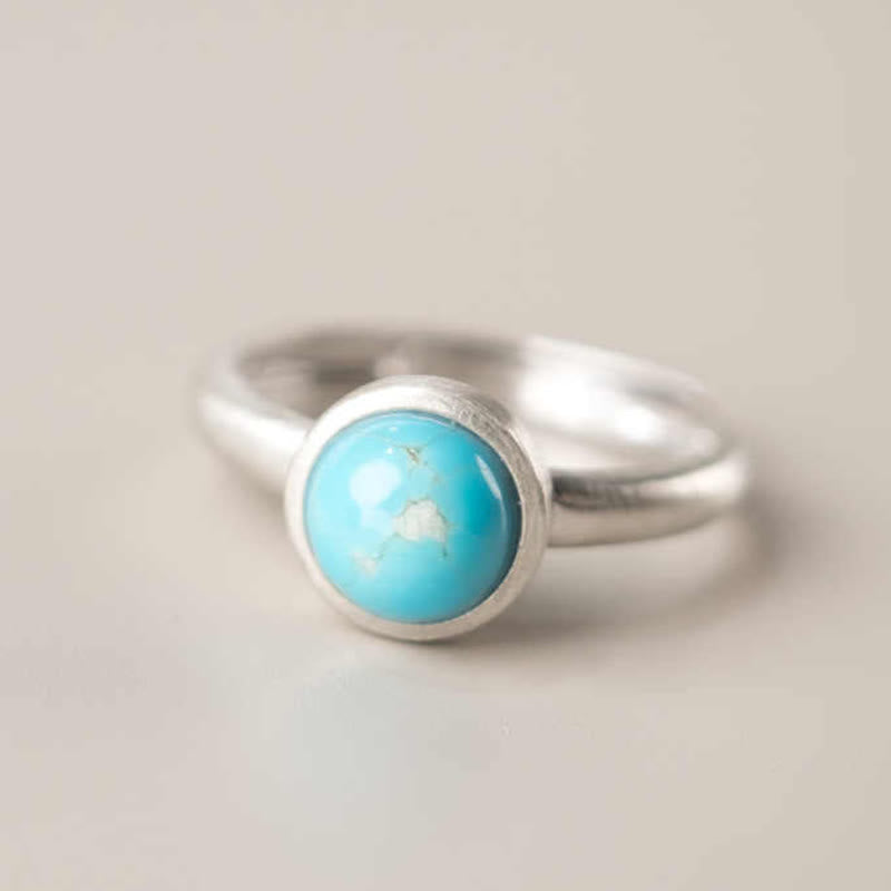 KarmaRipple's Authentic 925 Sterling Silver Lazurite Turquoise?Adjustable Balance Ring p10