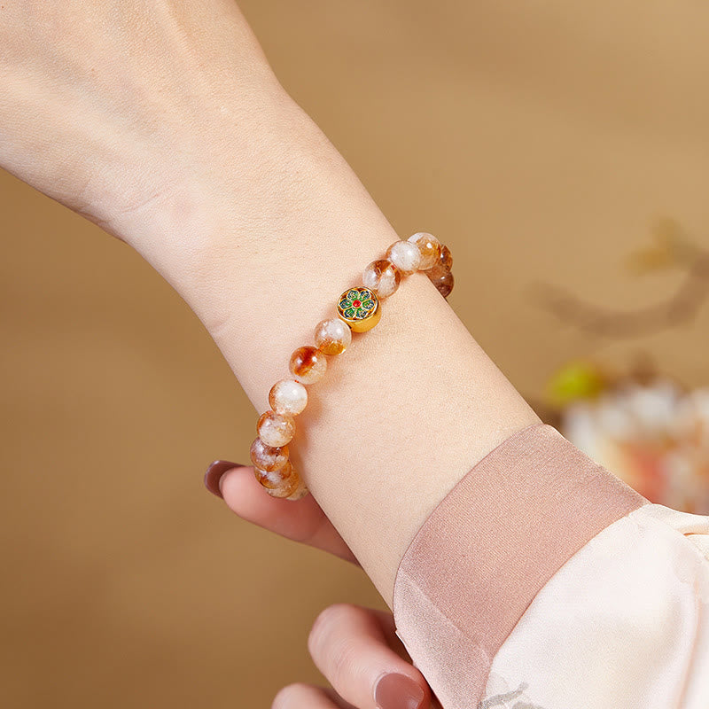 KarmaRipple's 999 Sterling Silver Citrine Om Mani Padme Hum Protection Bracelet p9