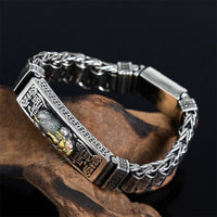 KarmaRipple's Tibetan Bronze Buckle Prayer Wheel Heart Sutra Pi Xiu Metal Bracelet