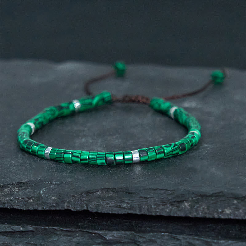 KarmaRipple's Malachite Anti-Anxiety Spacer Bead Bracelet p2