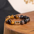 Silver Sheen Obsidian & Tiger Eye(Wrist Circumference: 8.3-8.7in(21-22cm))