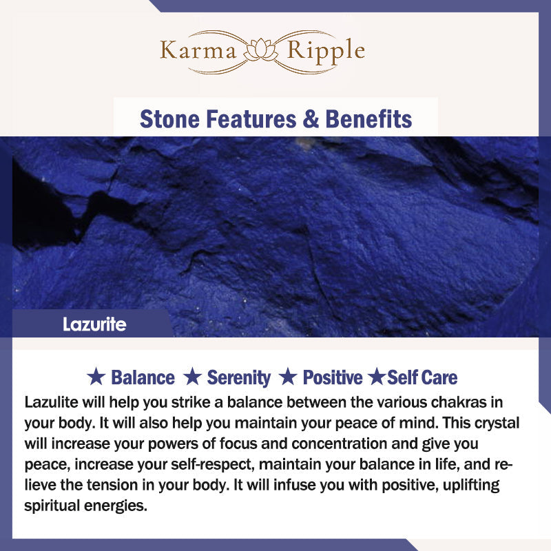 KarmaRipple's Authentic Lazurite Spacer Bead Positive Balance Bracelet p6