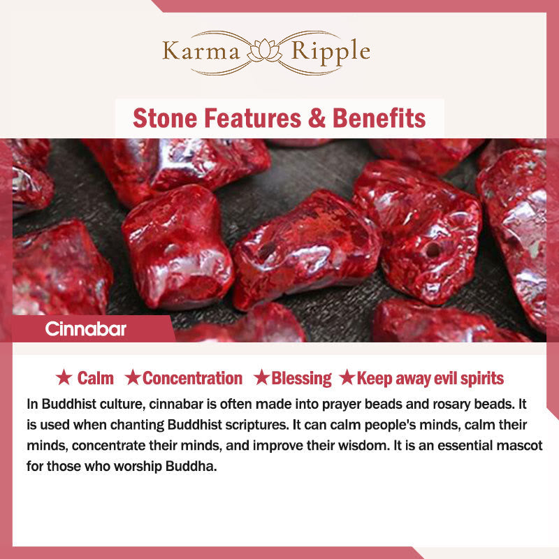 KarmaRipple's Authentic Cinnabar Heart Sutra Blessing Bracelet p3