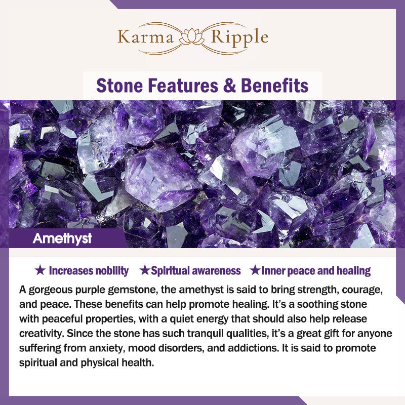 KarmaRipple's Amethyst Cat Eye Black Rutilated Quartz Spiritual Bead Bracelet p7