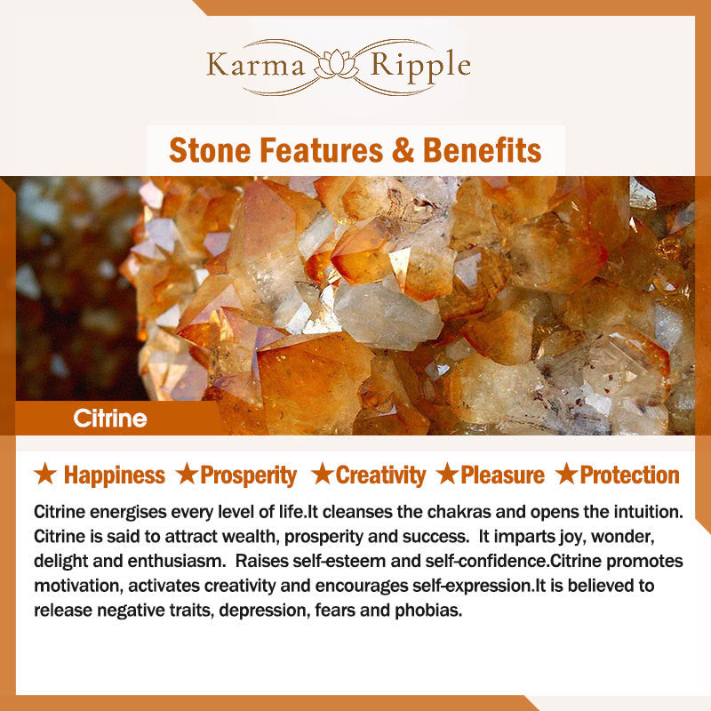 KarmaRipple's Citrine Fortune Protection Moon Talisman Bracelet p10
