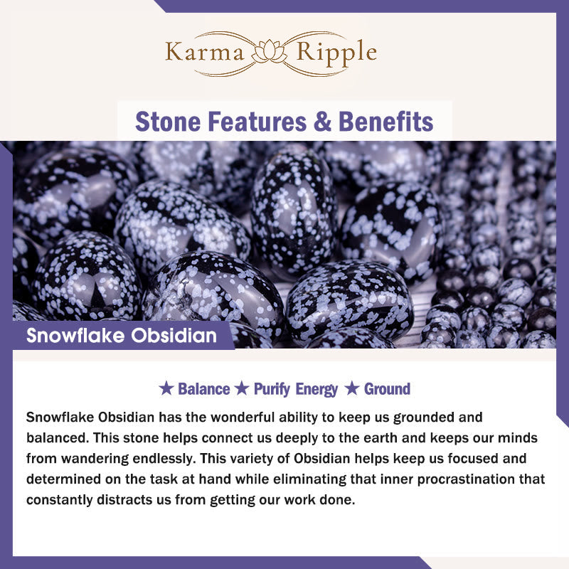 KarmaRipple's KarmaRipple Snowflake Obsidian Balance Bracelet p6