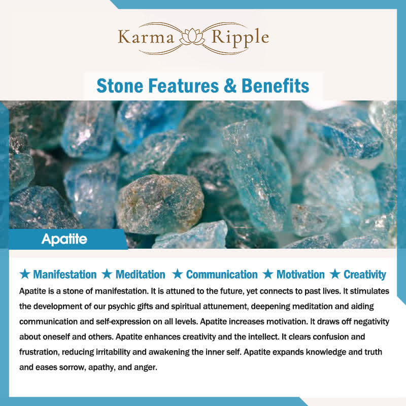 KarmaRipple's 108 Mala Beadwork Apatite Bead Om The Tree Of Life Lotus Buddha Bracelet p9