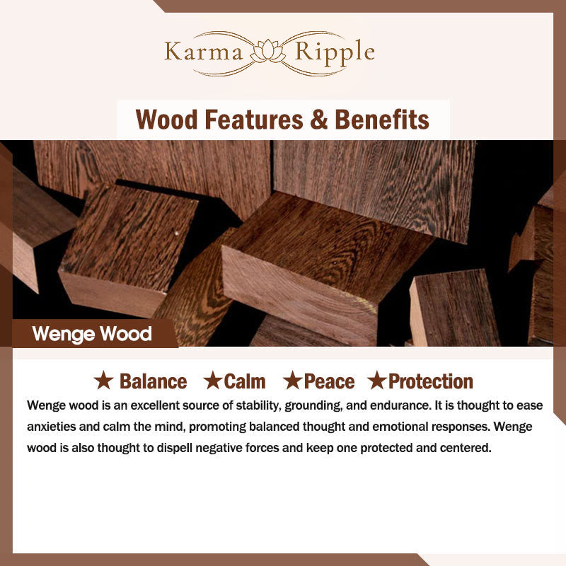 KarmaRipple's Tibet Wenge Wood Om Mani Padme Hum OM Symbol Mantra Horn Pattern Protection Pendant Necklace p10