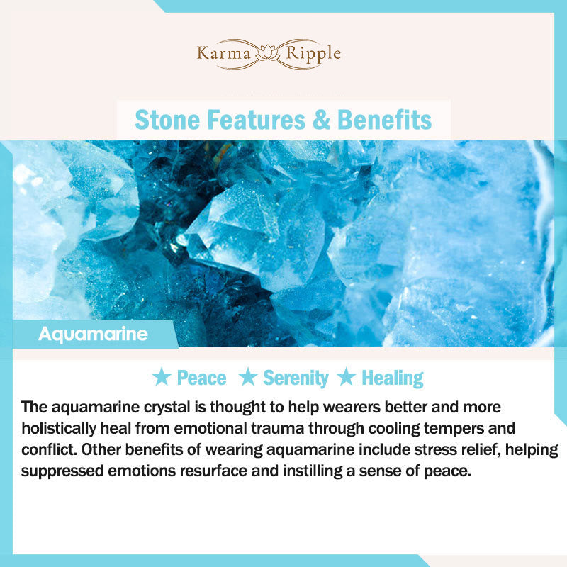 KarmaRipple's Authentic Aquamarine Pixiu Serenity Balancing Bracelet p6