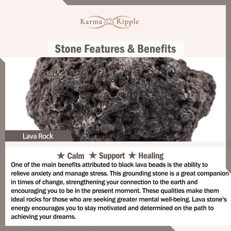 KarmaRipple's Lava Rock Ebony Wood Tiger Eye Balancing Bracelet p7