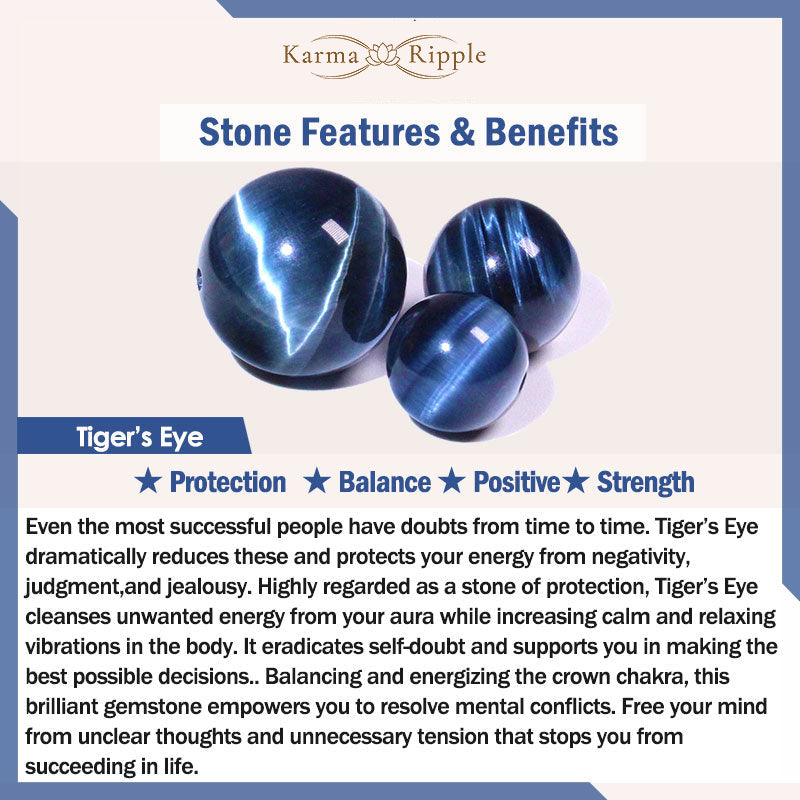 KarmaRipple's Divine Blue Tiger Eye Stone Protection Bracelet p10