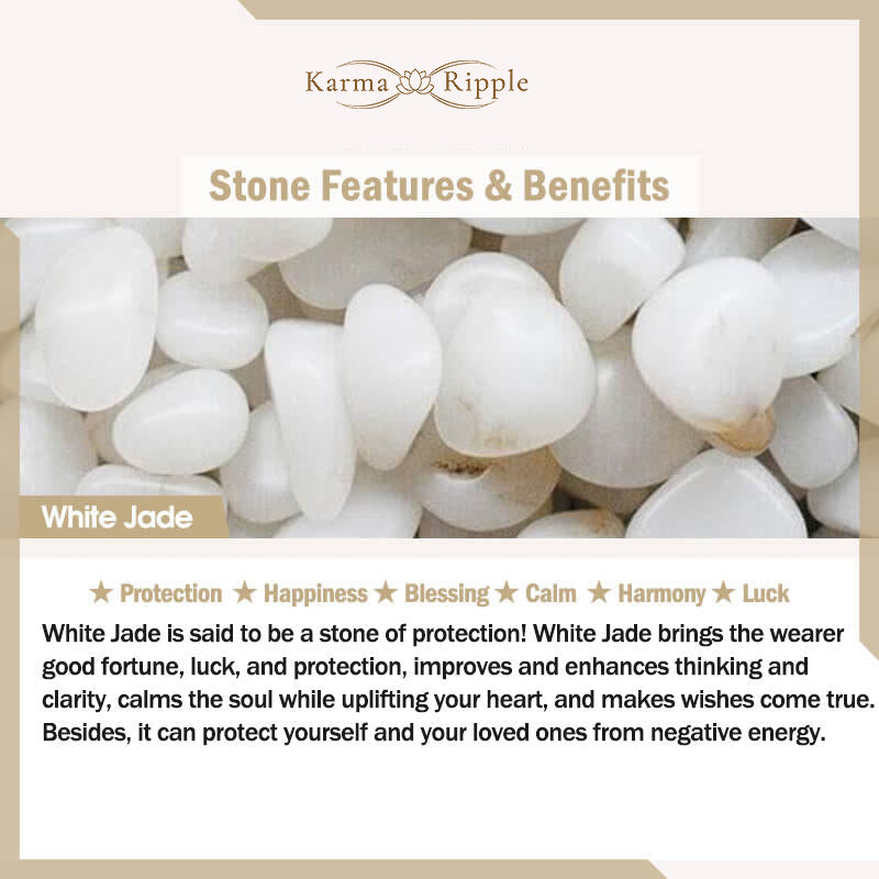 KarmaRipple's Ivory Jade Lotus Balance Pendant Necklace p6