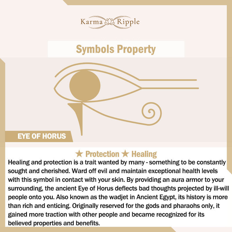 KarmaRipple's Eye Of Horus Protection Bronze Cuff Bracelet Bangle p6