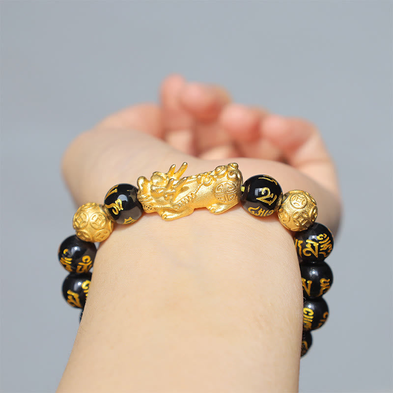 KarmaRipple's FengShui PiXiu Obsidian Wealth Bracelet p9