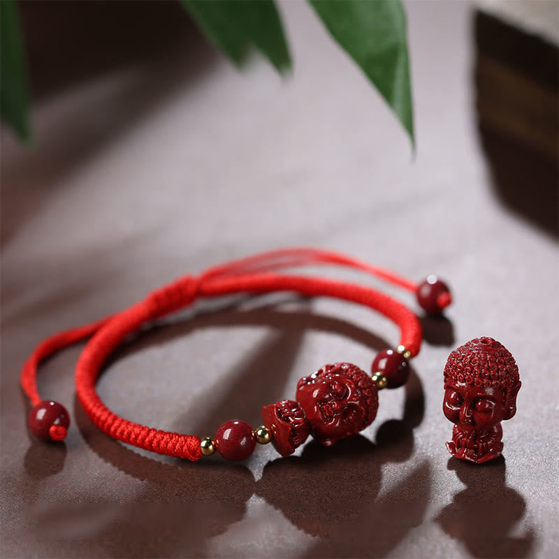 KarmaRipple's Chinese Zodiac Natal Buddha Cinnabar Amulet Blessing String Bracelet p15