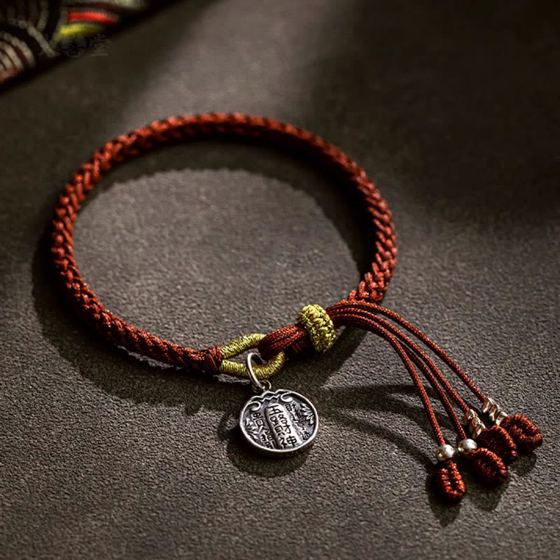 KarmaRipple's Handmade 925 Sterling Silver Five Directions Gods of Wealth Fortune Protection String Braid Bracelet p2