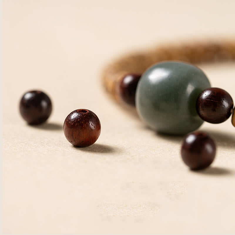 KarmaRipple's Bodhi Seed Small Leaf Red Sandalwood Wisdom Bracelet p7