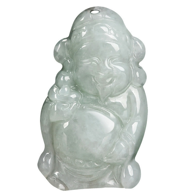 KarmaRipple's Authentic Jade Chinese God of Wealth Caishen Ingot Fortune Pendant Necklace p10