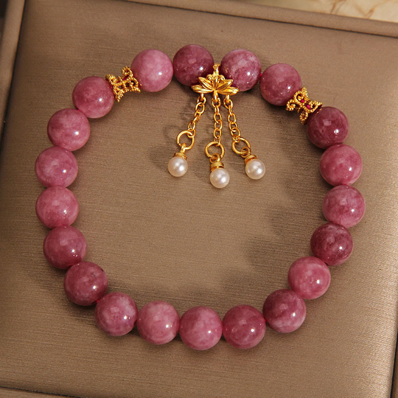 KarmaRipple's Pink Tourmaline Lotus Flower Positive Bracelet p3