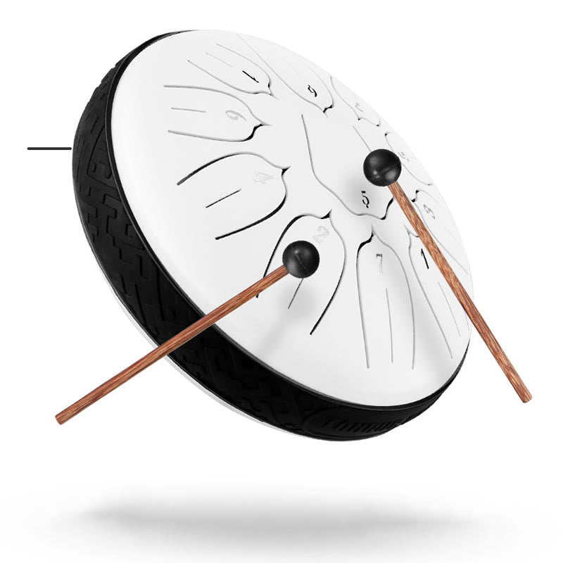 KarmaRipple's Steel Tongue Drum Sound Balancing Meditation Yoga Lotus Drum Kit 11 Note 6 Inch p11