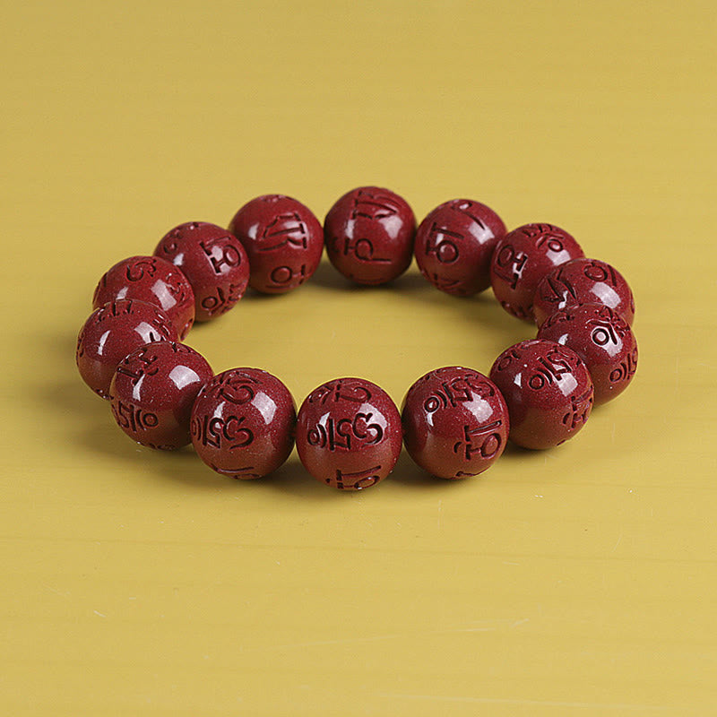 KarmaRipple's Authentic Double PiXiu Cinnabar Om Mani Padme Hum Wealth Fortune Bead Bracelet p35