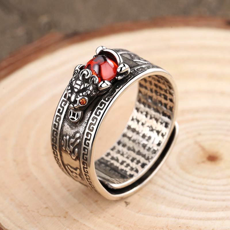 KarmaRipple's Red Agate PiXiu Wealth Ring p2