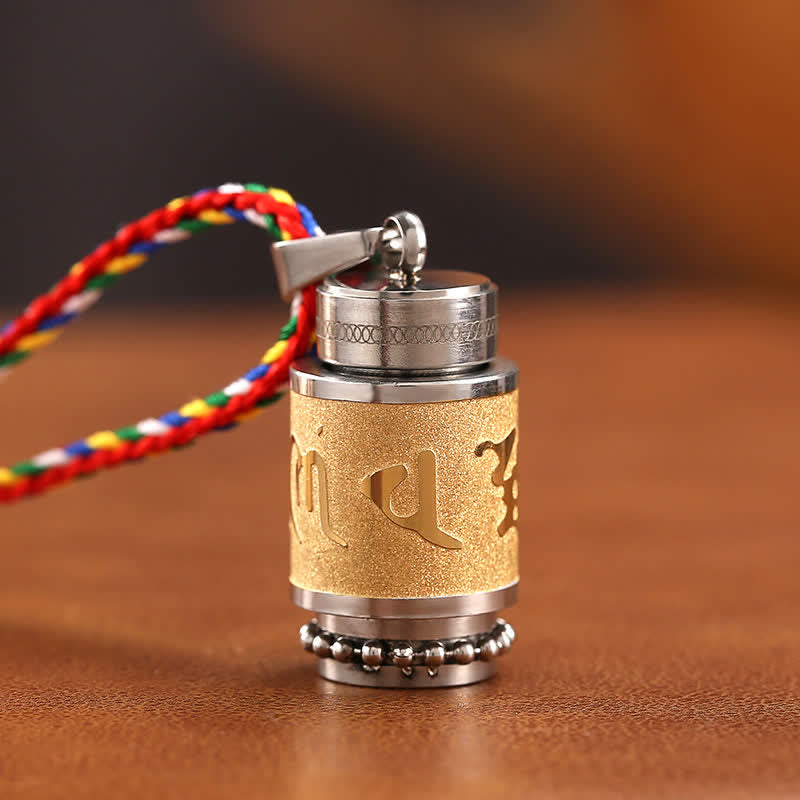 KarmaRipple's Tibet Om Mani Padme Hum Shurangama Mantra Titanium Steel Wisdom Amulet Pendant Necklace p11