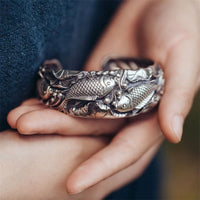 KarmaRipple's Koi Fish Lotus Fortune Wealth Bracelet Bangle