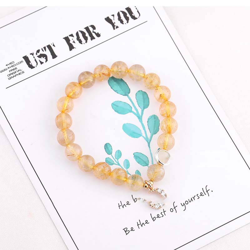 KarmaRipple's Citrine Fortune Protection Moon Talisman Bracelet p6
