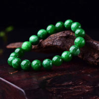 KarmaRipple's Cyan Jade Bead Calm Balance Bracelet