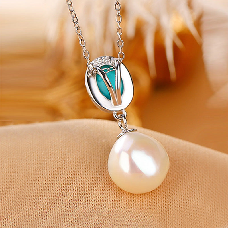 KarmaRipple's 925 Sterling Silver Pearl Turquoise Balancing Wisdom Pendant Necklace Ring Earrings p6
