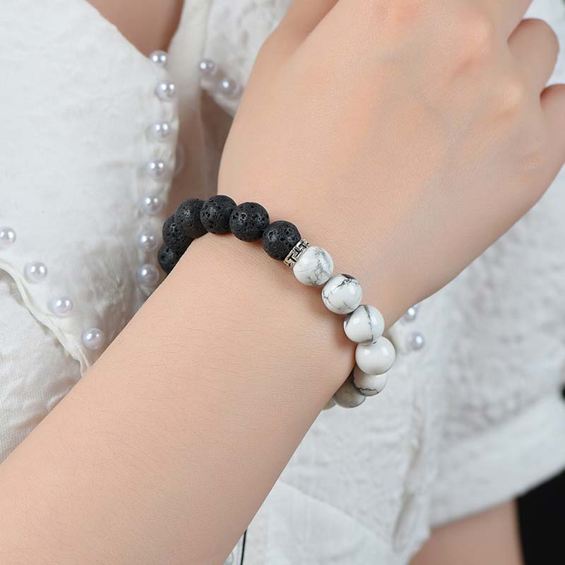 KarmaRipple's Yin Yang Lava Stone Protection Bracelet p7