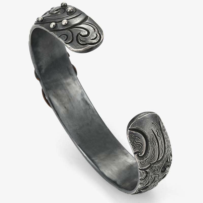 KarmaRipple's 999 Sterling Silver 990 Gold Koi Fish Fortune Wealth Success Bracelet Bangle p9