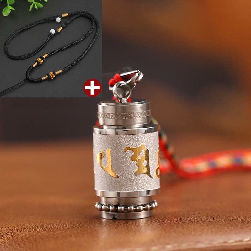 KarmaRipple's Tibet Om Mani Padme Hum Shurangama Mantra Titanium Steel Wisdom Amulet Pendant Necklace p20