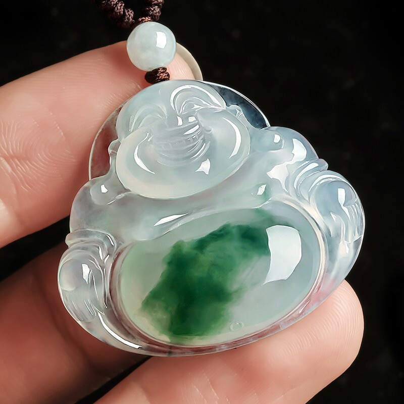 KarmaRipple's Cyan Jade Fortune Pendant Necklace p3
