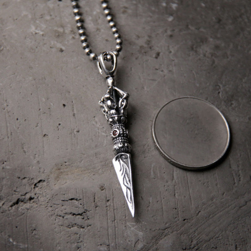 KarmaRipple's 925 Sterling Silver Dorje Vajra Enlightenment Pendant Chain Necklace p4