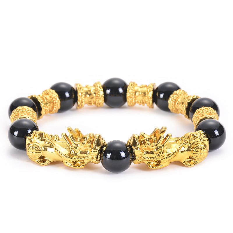 KarmaRipple's Double Pixiu Obsidian Wealth Bracelet p2