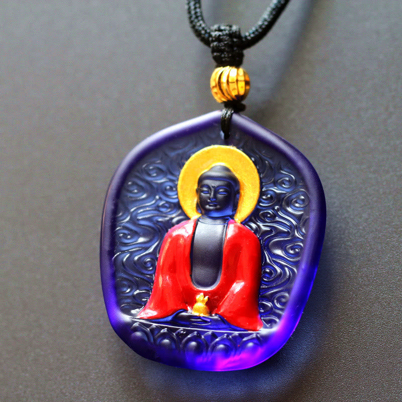 KarmaRipple's Tibet Medicine Buddha Liuli Gemstone Compassion Pendant Necklace p7