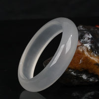 KarmaRipple's Authentic Translucent Golden Silk Jade Wealth Fortune Bracelet Bangle