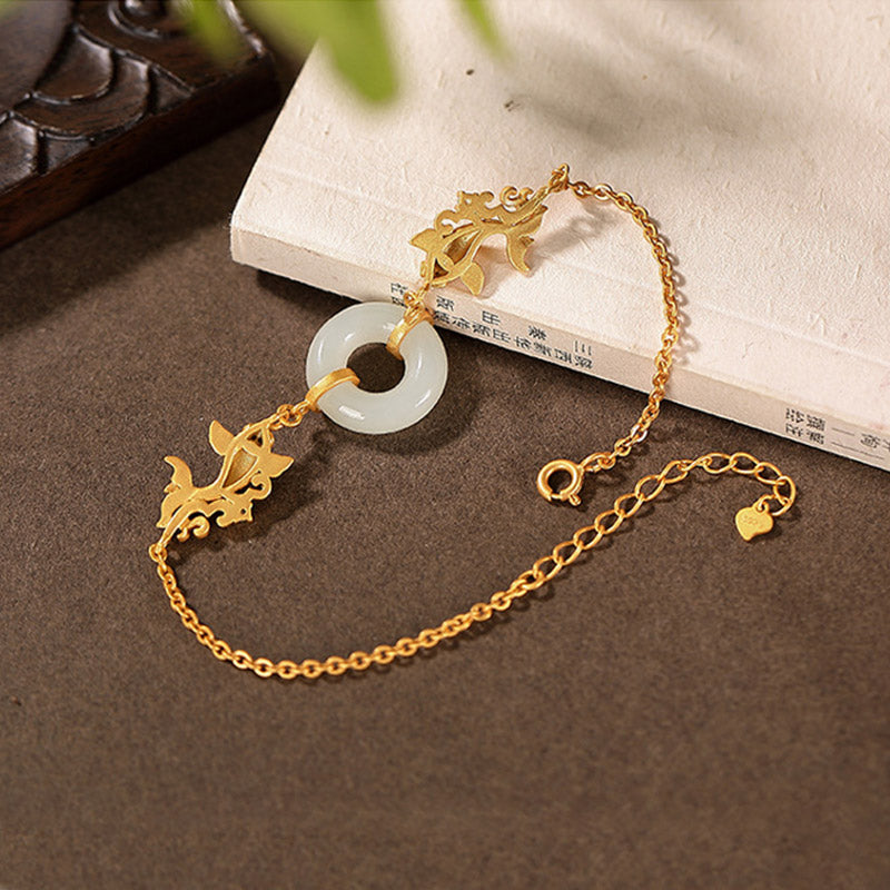 KarmaRipple's Ivory Jade Koi Fish Prosperity Bracelet p6