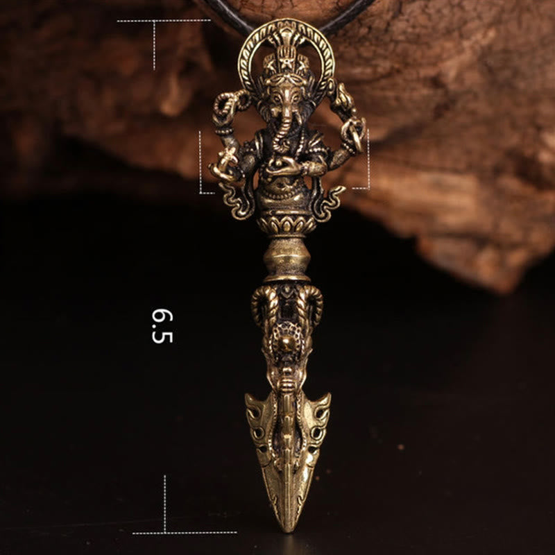 KarmaRipple's Tibetan Ganesh Ganpati Elephant God of Wealth Dorje Vajra Spiritual Power Pendant Necklace p18