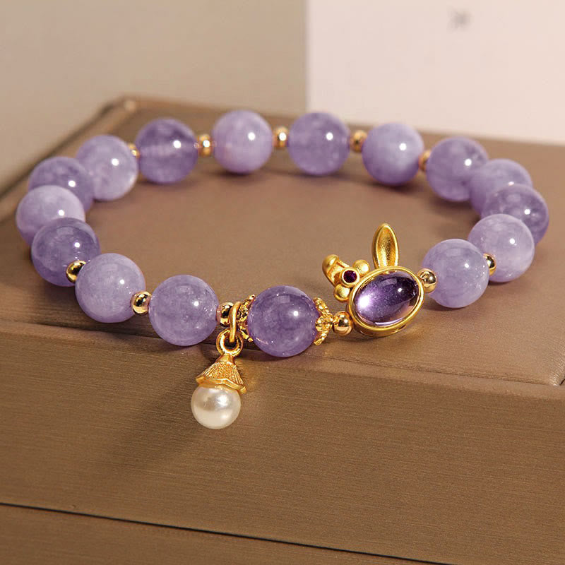 KarmaRipple's Authentic Purple Jade Rabbit Happiness Bracelet p7