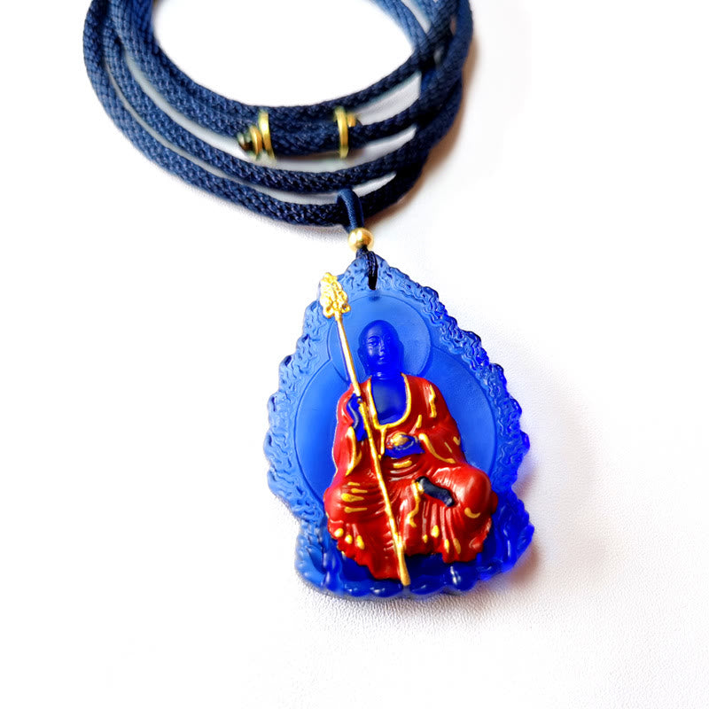 KarmaRipple's Ksitigarbha Buddha Liuli Gemstone Compassion Amulet Pendant Necklace p20