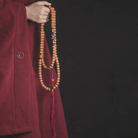 KarmaRipple's 108 Mala Beadwork Bodhi Seed Dzi Bead Peace Tassel Bracelet