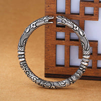 KarmaRipple's Dragon Head Carved Fortune Bracelet Bangle