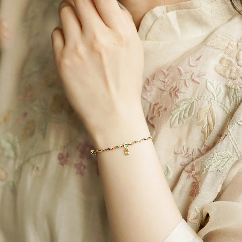 KarmaRipple's Auspicious Fu Character Peace And Joy Fortune Handmade Multicolored Child Adult Bracelet p8