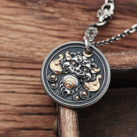 KarmaRipple's Tibetan Kirtimukha Amulet Balancing Pendant Necklace