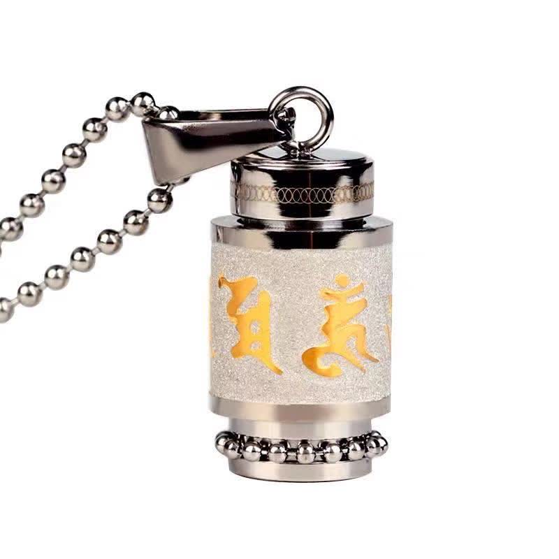 KarmaRipple's Tibet Om Mani Padme Hum Shurangama Mantra Titanium Steel Wisdom Amulet Pendant Necklace p26