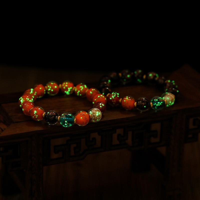 KarmaRipple's Luminous Liuli Glass Bead Fortune Fluorescent Bracelet p4