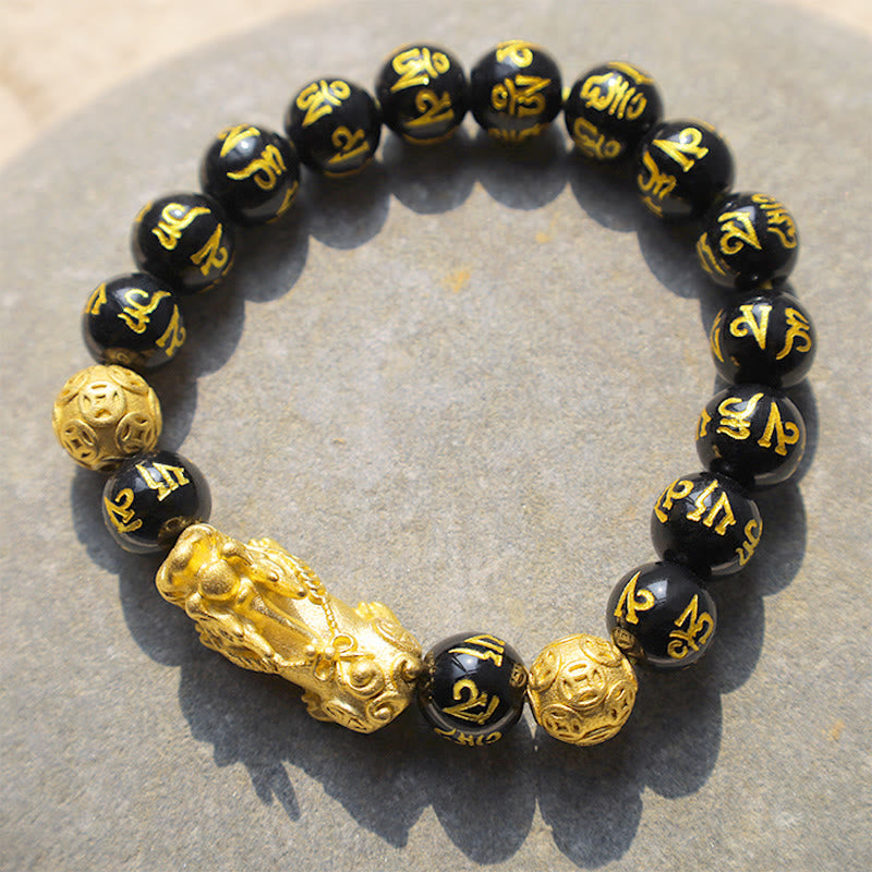 KarmaRipple's FengShui PiXiu Obsidian Wealth Bracelet p19